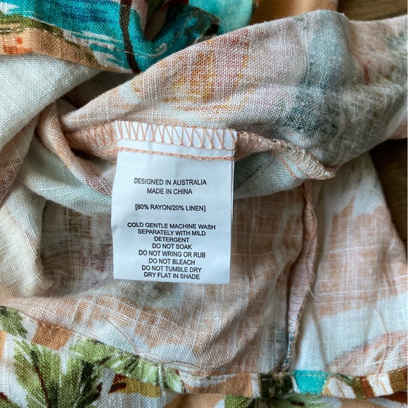 Label of Love Tropical Vacation Peach Printed Romper-Size XL - Picture 10 of 10